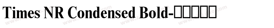 Times NR Condensed Bold字体转换